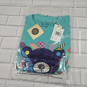 New bleecker & Mercer Mens Short Sleeve BLUE GREEN T Shirt SIZE LARGE
